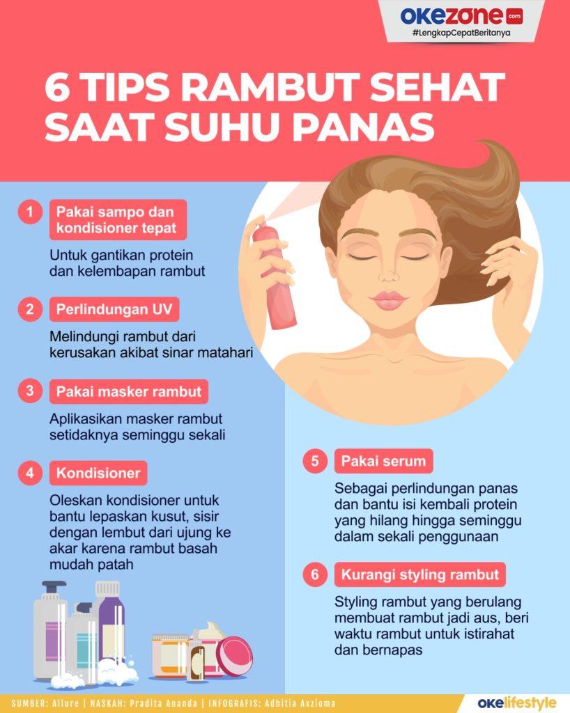 Tips Menjaga Rambut Tetap Sehat Di Cuaca Panas